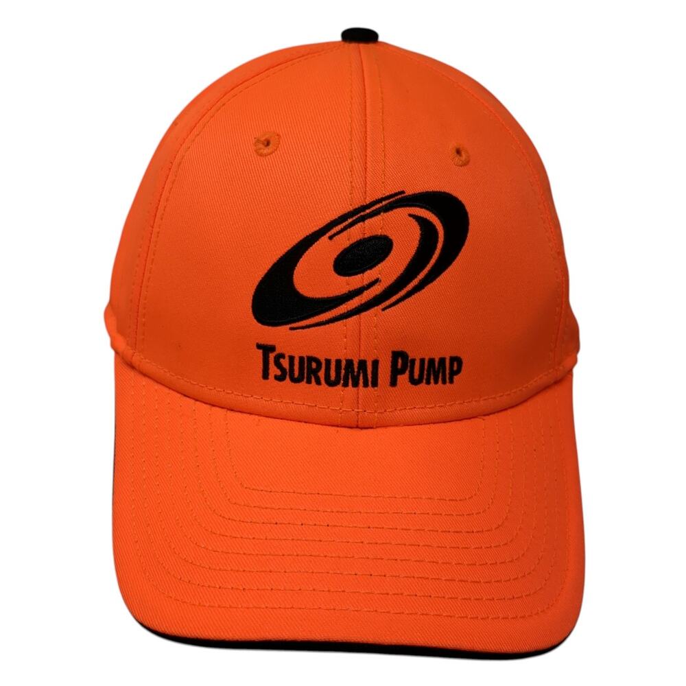 Tsurumi Pump Strapback Baseball Cap Orange One Size Adjustable Design Dynamix